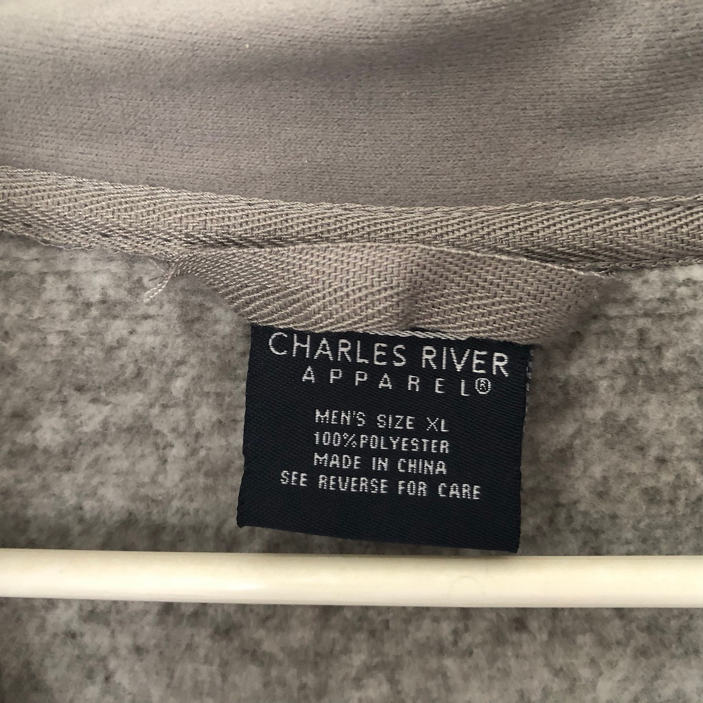 Charles River Heathered Fleece Pullover “GLATFELTER” Size XL Retail $125 - Picture 3 of 6